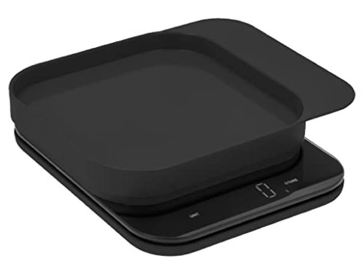 Rosti Mensura Balance de Cuisine - Pèse Aliment - Avec Bol et Fonction Tare - 16\,5 x 20\,3 x 3\,5 cm\, Noir