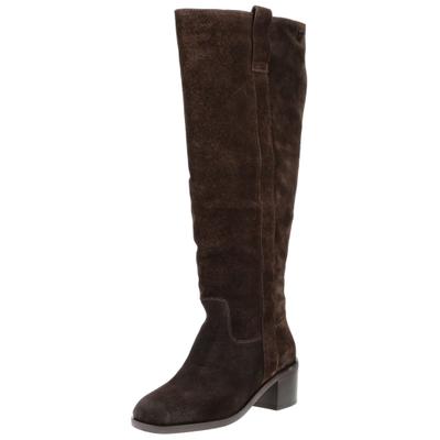 Stiefel LAZAMANI "Lazamani Stiefel Veloursleder", Damen, Gr. 37, Leder, braun, Veloursleder, Schuhe Stiefel