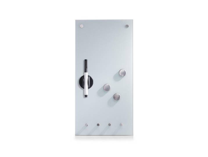 Memoboard ZELLER PRESENT Magnethaftendes , weiss (weiß), B:40cm T:4cm, Glas, Tafeln, Memoboard