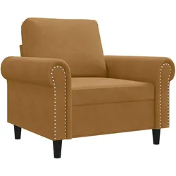 vidaXL Sessel Braun 60 cm Samt