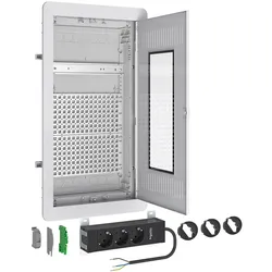 ABN A36TML AMIGO Multimedia-Kleinverteiler, 3-reihig, UP/HW mit Mediatür, BxHxT: 310x570x88mm LexCom