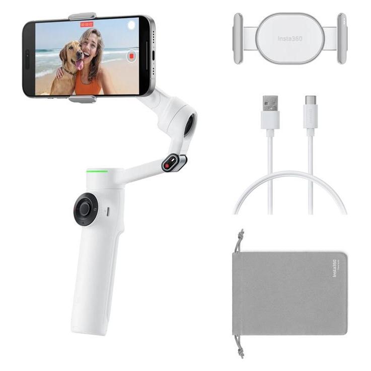 Insta360 Flow 2 Pro AI Tracker Bundle/ Summit White (CINSABQB) (CINSAB/QB/AI)
