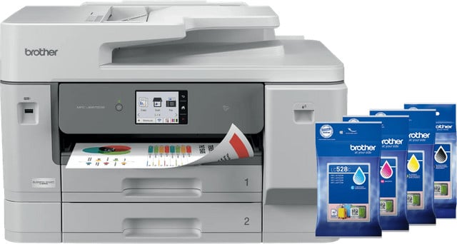 Brother MFC-J6975DW Inkjet All-in-One Printer inclusief 1 set extra cartridges