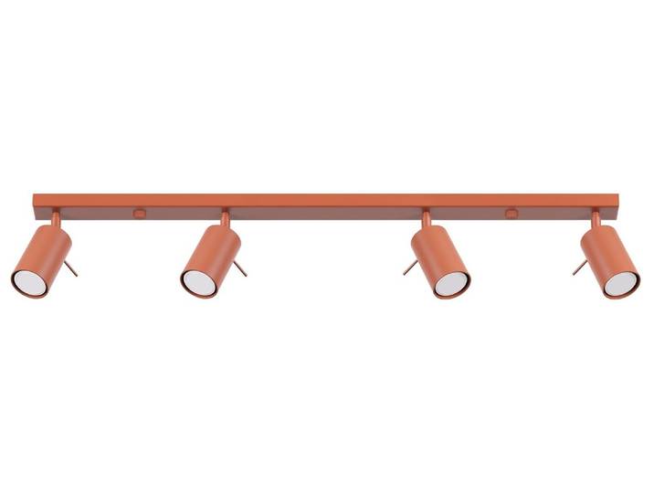 Plafonnier RING 4L rouge ochra 4xGU10 10W acier 17x6x81cm Sollux Lighting