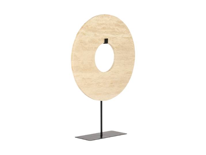 Design Dekorationsobjekt „Manou“ aus Travertin Beige Large, Ø 30 x 42 cm Richmond Interiors