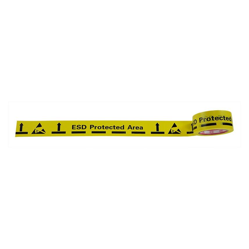 Weidinger Bodenmarkierungsband "ESD Protected Area", gelb, 50mm x 33m x 130 µ, selbstklebend (50 mm) (WL45997)