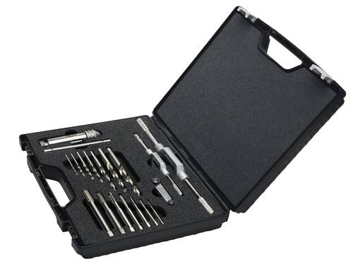 Exact 70532 Gewindeschneidsatz 18teilig HSS metrisch M3, M4, M5, M6, M8, M10, M12