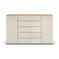 Kommode Flipp Glas Eiche / Kaschmir