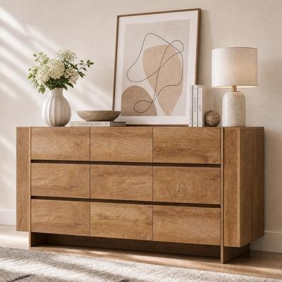 afulyperfllc Modern Dresser with Full-height Panel Legs, Wood End Table for Bedroom