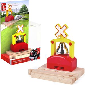 Hape Spielzeugeisenbahn-Zubehör E3706, Automatisches Eisenbahn-Glockensignal, Holz/Kunststoff