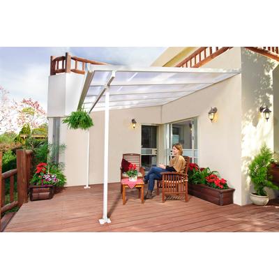 Terrassendach PALRAM - CANOPIA "Feria Alu Terrassenüberdachung", weiß, B:307cm T:294cm, Aluminium, Polycarbonat (PC), Terrassenüberdachungen, einfache DIY Montage