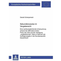 Sekundärzwecke im Vergaberecht, Fachbücher von Gerald Scharpenack