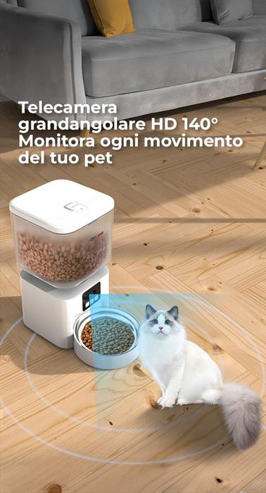 CAREPET Distributore Smart Doppia Ciotola-bianco
