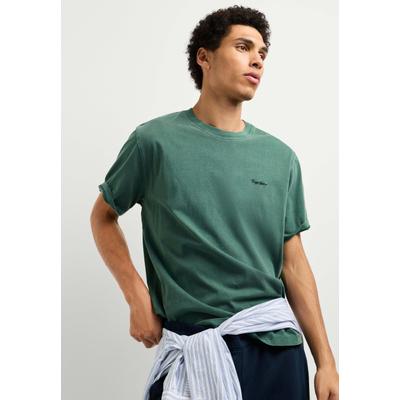 T-Shirt PEPE JEANS "basic t-shirt PORTOBELLO TEE", Herren, Gr. L, richmond grün, 100% Baumwolle, Shirts T-Shirt
