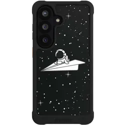 Nivocase Hülle für Samsung Galaxy S26 Stossfeste Handyhülle NIVOmax Case Schwarz Astronaut Comic Papier (Samsung Galaxy S26), Smartphone Hülle, Schwarz