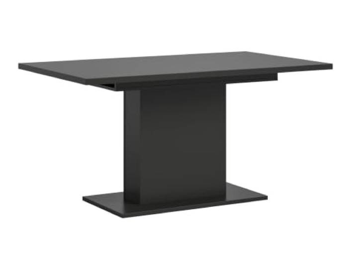 Aileenstore Esstisch Oslo ausziehbar 150-190 cm, Säulen-Fuß, Tischplatte Grau/Gestell Grau, 150x76x90 cm