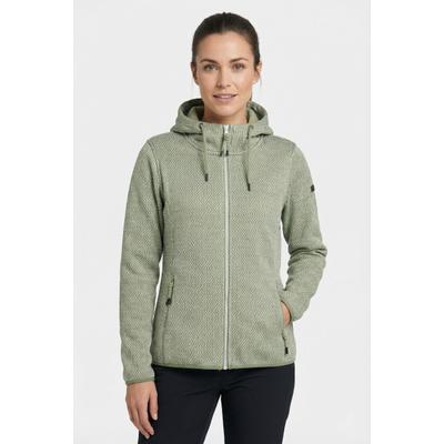 Fleecejacke ICEPEAK "ADRIAN", Damen, Gr. L, grün (light grün1), Obermaterial: 100% Polyester, Jacken Fleecejacke, schnell trocknendes Obermaterial aus Polyester