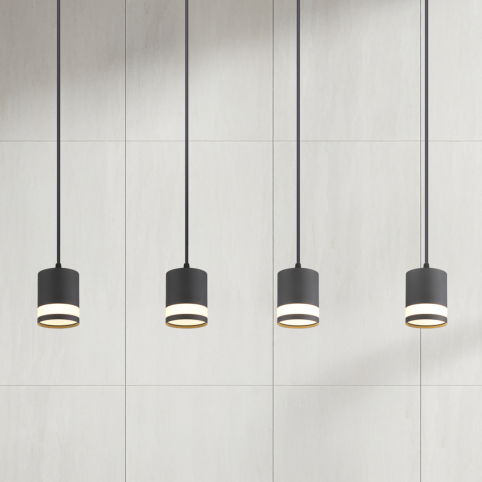 home24 LED-hanglamp Lucero type B wit/zwart B/D/H: 8 x 120 x 80 cm