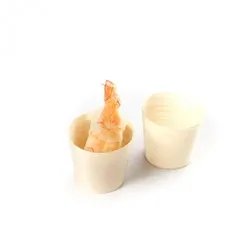 Mank Mini Becher aus Holz, rund, Ø 45 x 45 mm, 100 Stück