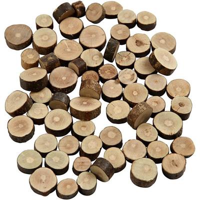 Creativ Company Holzscheiben - Sortiment, D 10-15 mm, Dicke, 5 mm, 230 g
