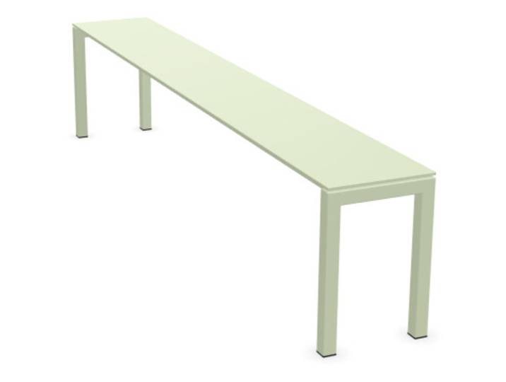 Gartenbank Schaffner Luzern Glasfaser pastellgrün 220x32 cm - Material: Stahl - Gartenbank - Wetterfeste Gartenmöbel & Accessoires