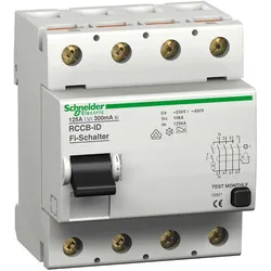 Schneider Electric, Schutzschalter, FISchalter 4P 63A 500mA Typ
