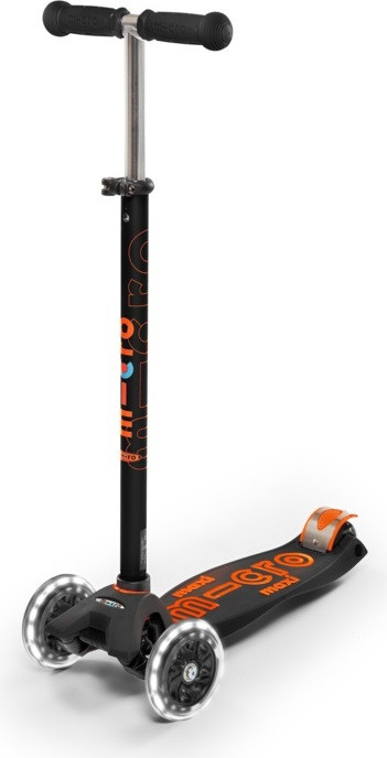 Micro Scooter Maxi Deluxe LED Kinderscooter met LED-wielen - Zwart