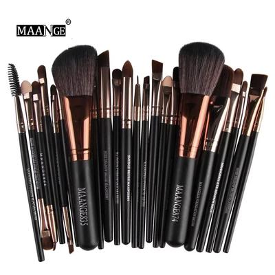 Professional 22 Piece Makeup Brushes Set Premium Cosmetic Tools 22pcs Coffee