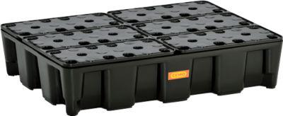 PE-Auffangwanne 60HD, aus Polyethylen, mit PE-Rost