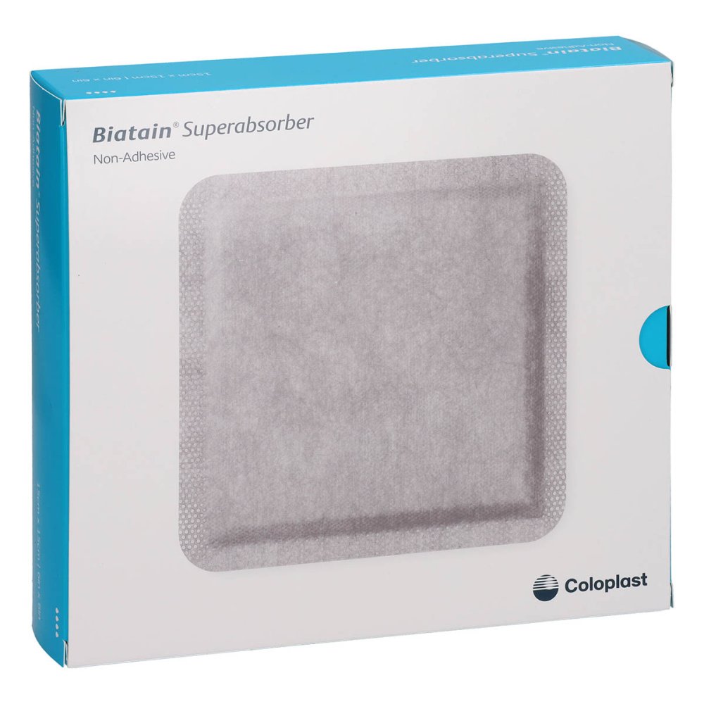 Coloplast GmbH Biatain Superabsorber Nicht-haftend 15x15 Cm 19376794