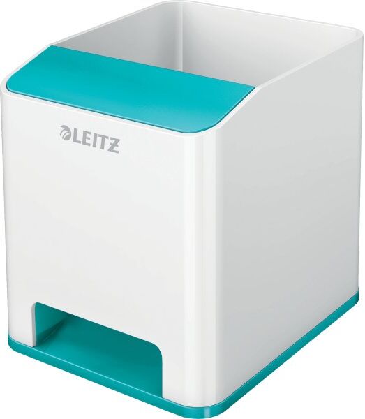 Leitz Wow Sound Penneholder   Hvid/isblå