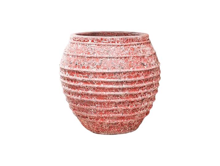 Exklusiver XL In-/Outdoor Blumentopf „Lava Balloon Relief“, verschiedene Grössen Keramik Relic Pink Baq Design