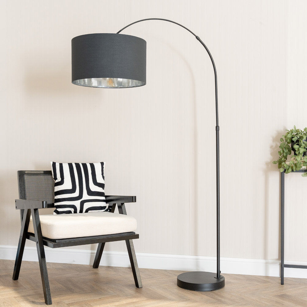 Fairmont Park Agoritsa 180 H cm Matte Traditional Floor Lamp Black 180cm H X 45cm W X 105cm D