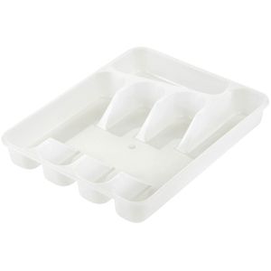 Keeeper Besteckkasten Pablo, transparent, aus Kunststoff, für Schublade, 5 Fächer, 26,5 x 33,5 cm