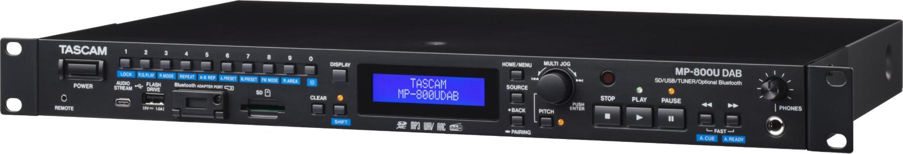 Tascam MP-800U Audioplayer mit DAB+, SD/USB-Player, FM-Radio, Bluetooth & USB-DAC