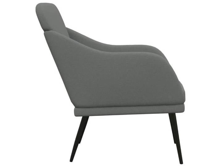 Chaise simple - Gris - Fauteuil SALON - Gris foncé 63x76x80 cm Tissu F8712
