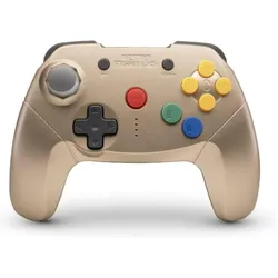 Retro Fighters Retro-Fighters - Brawler64 Bluetooth NSO - Gold (Switch), Gaming Controller, Gold