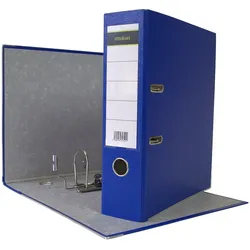 Midori 10 x Ordner A4 8 cm PP Kunststoff Blau Aktenordner Briefordner Breit 80 mm