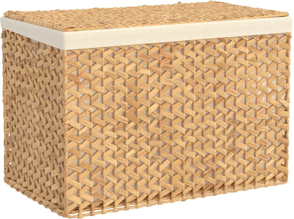vidaXL Panier à linge avec 3 sections 75x42,5x52 cm hyacinthe d'eau