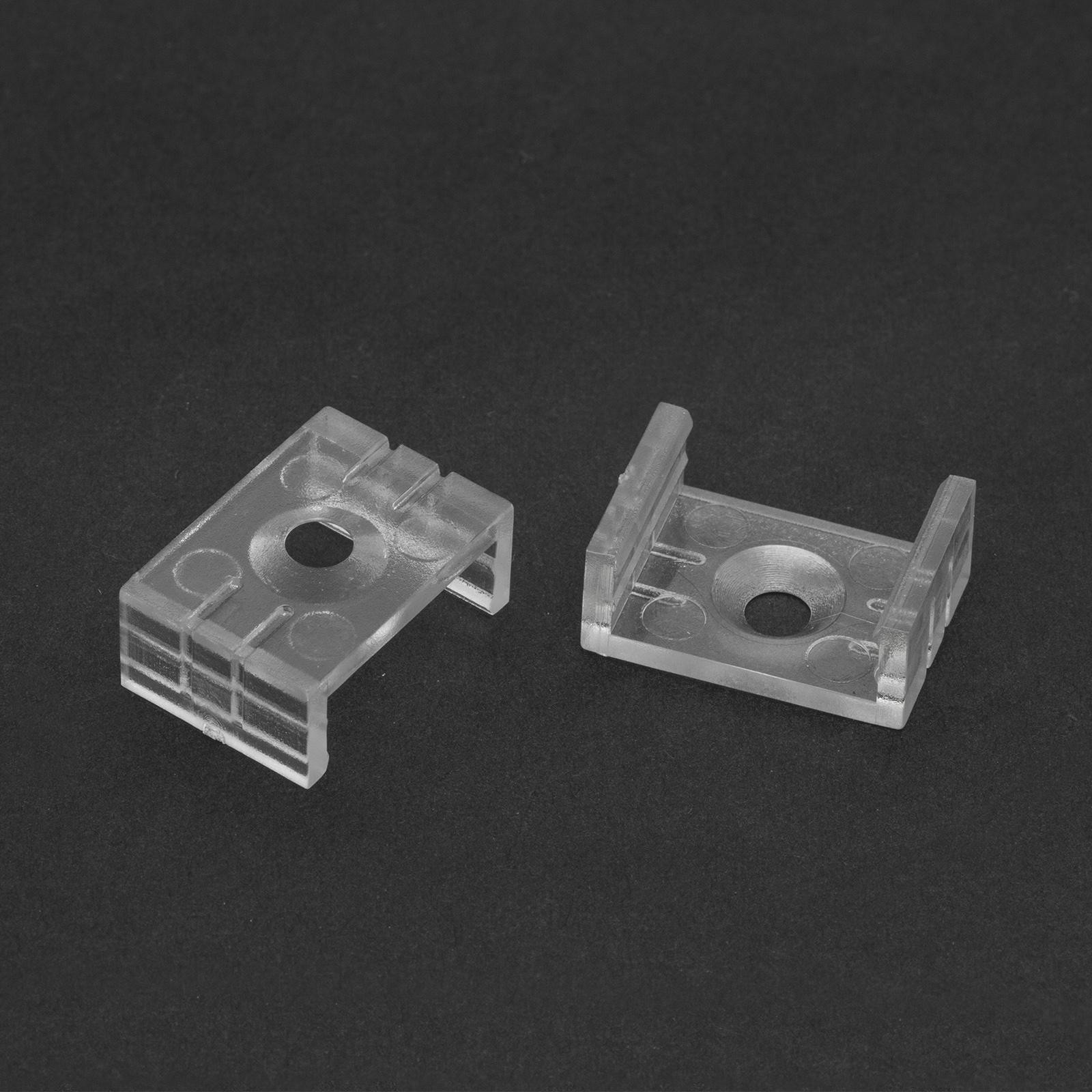 HomeShopXL Montageclips voor LED-aluminiumprofielen 41010A1 & 41010A2 - Transparant - 2 stuks