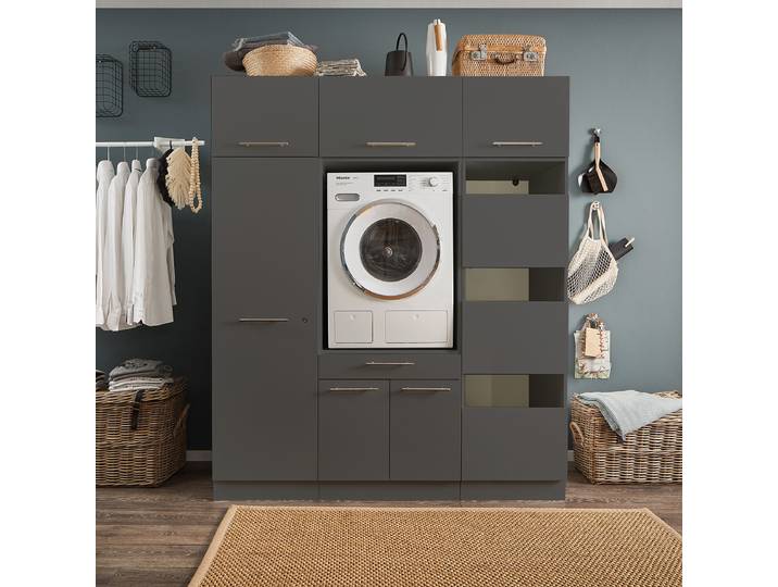 Buanderie D 168 x 200cm Noir/Anthracite