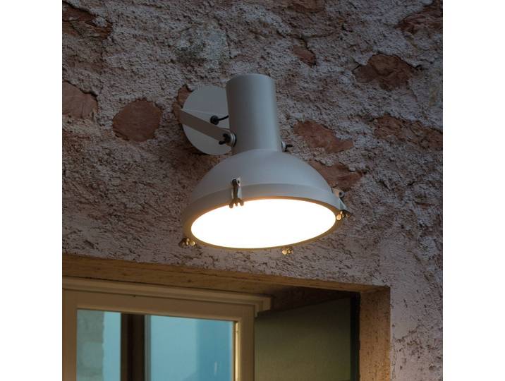 Nemo Wandlampe Projecteur 365, dimmbar, creme / amber, für Wohn- / Esszimmer, Aluminium, Industrielles Design, Wandleuchte, Wandlampe Innen