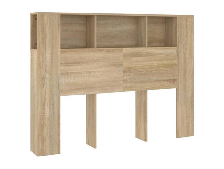 Armoire de tête de lit - AKOZON - Chêne sonoma - Contemporain - Design - Rangement supplémentaire