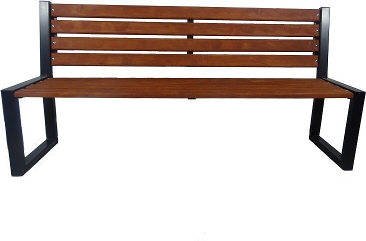 Gartenbank Parkbank Gartenmöbel Holzbank 182x90cm Metall Holz Garten Bank Sitzbank Möbel