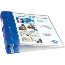 WEDO Präsentationsordner Ergogrip ICE A4 50mm 4 Ringe blau Packung mit 4 Stück
