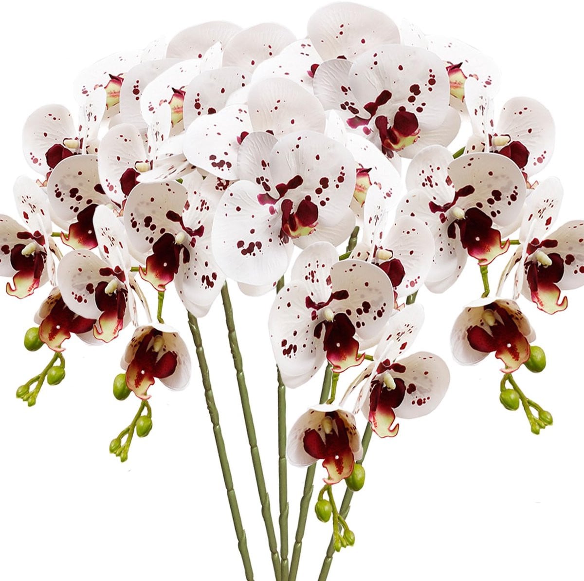 Omgoods Set van 5 Kunstmatige Phalaenopsis Orchideeën