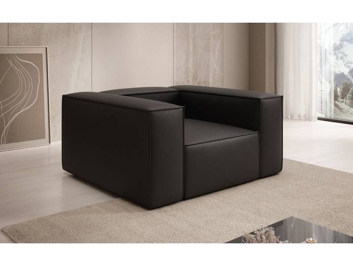 Designer Sofa-Sessel Lesley in Echtleder - Weiß - Echtleder - Luxusbetten24