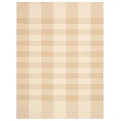Biederlack Plaid Crossweft 150 x 200 cm Wolle Beige Natur
