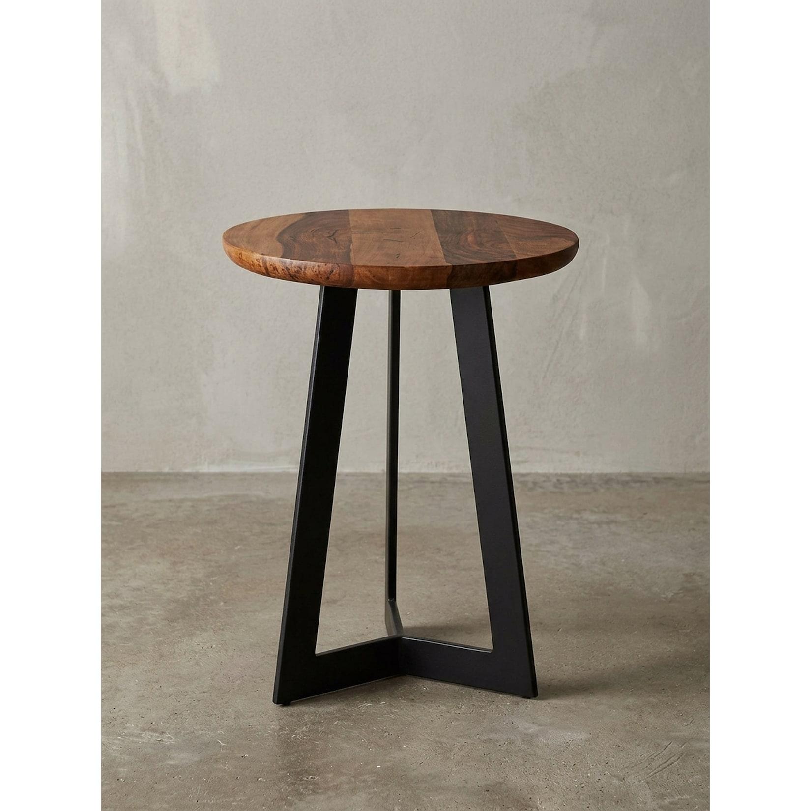 Beistelltisch – Massivholz Metall 35x45x35 cm Industrial