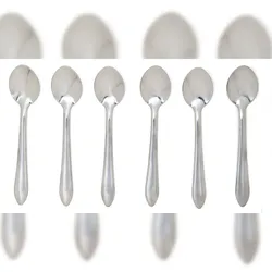 6 x Teelöffel Edelstahl Basic-Hergestellt in Portugal